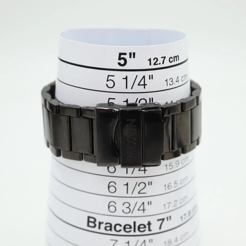 Nixon The Camden All Black Diamond Watch 41mm Left Stainless Steel Bracelet 5.5